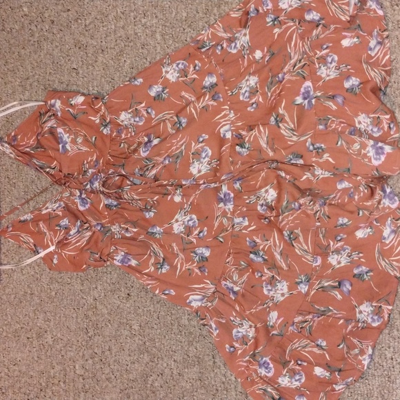 ⭐ Lulu’s Dusty Orange and White Bohemian dress Size Small - Picture 8 of 8